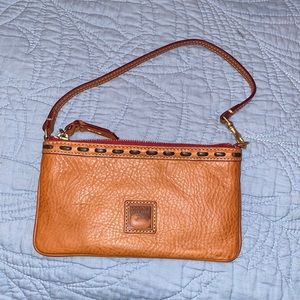 7x4 wristlet Florentine leather “natural” color